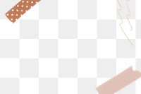 Cute png border, washi tape design, transparent background