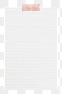 Png paper frame, aesthetic design on transparent background