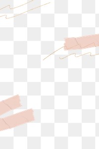 Cute png border, washi tape design, transparent background