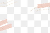 Cute png border, washi tape design, transparent background