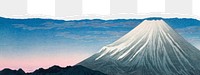 Png Hiroaki Takahashi's Mount Fuji border sticker, transparent background remixed by rawpixel 