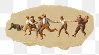 Png Snap the Whip sticker, Winslow Homer's famous artwork, torn paper transparent background remixed by rawpixel 