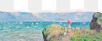 Png Monet's Cliff Walk at Pourville border sticker, transparent background remixed by rawpixel 