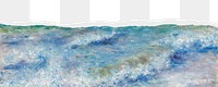 Png Pierre-Auguste Renoir's Seascape border sticker, transparent background remixed by rawpixel 