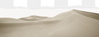 Sand dunes png border sticker on ripped paper transparent background