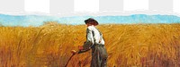 Png Winslow Homer's Veteran in a New Field border sticker, transparent background remixed by rawpixel 