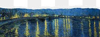 Png Van Gogh's Starry Night border sticker, transparent background remixed by rawpixel 