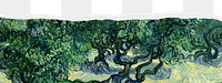 Png Van Gogh's Olive Trees border sticker, transparent background remixed by rawpixel 