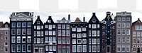 Amsterdam png border sticker on ripped paper transparent background