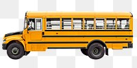 School bus png sticker, vehicle image on transparent background