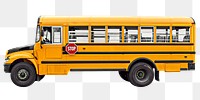 School bus png sticker, vehicle image on transparent background