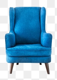 Retro armchair png sticker, furniture image on transparent background