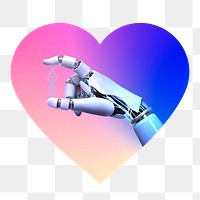 AI robot hand png, transparent background