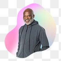 Happy black man png, transparent background