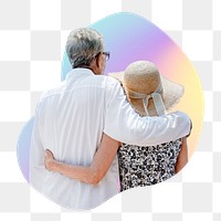 Couple on vacation png, transparent background