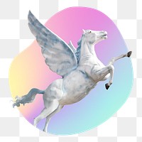 Pegasus png, mythical animal in transparent background