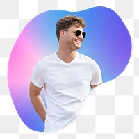 Man wearing sunglasses png, transparent background