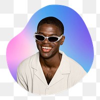 Man wearing sunglasses png, transparent background