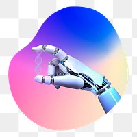 AI robot hand png, transparent background