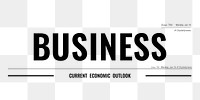Business png newspaper nameplate sticker, modern publishing logo, transparent background