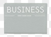 Professional business png newspaper sticker, modern nameplate design, transparent background