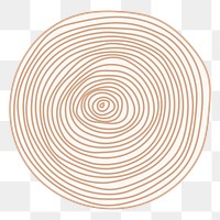 Brown spiral png sticker, modern design, transparent background