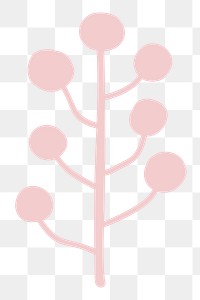 Pink leaf png sticker, botanical transparent background