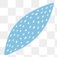 Blue leaf png sticker, botanical transparent background