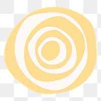 Spiral circle png sticker, modern design, transparent background