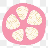 Abstract pink png circle sticker, modern design, transparent background