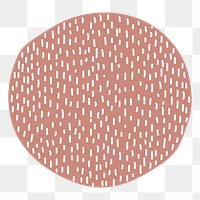 Pink circle png sticker, patterned design, transparent background