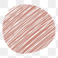 Pink circle png sticker,  patterned design, transparent background