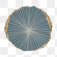 Abstract round png sticker, torn paper, transparent background