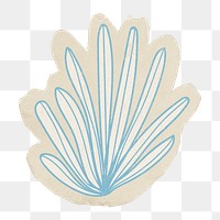 Leaf png sticker, botanical torn paper, transparent background