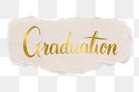 Graduation png word sticker typography, transparent background