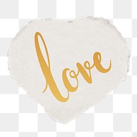 Love png word sticker typography, transparent background