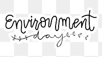 Environment png word sticker typography, transparent background