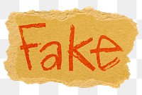 Fake png word sticker, ripped paper typography, transparent background