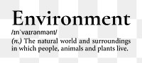 Environment png dictionary word sticker, transparent background