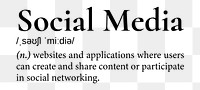 Social media png dictionary word sticker, transparent background