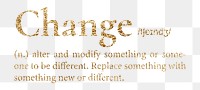 Change png dictionary word sticker, gold font, transparent background