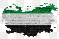 Afghanistan Resistance's flag png sticker, brick wall texture design