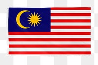 Malaysia png flag, national symbol, transparent background