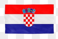 Croatia png flag, national symbol, transparent background