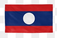 Laos png flag, national symbol, transparent background