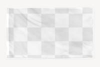 Blank png mockup flag, white background