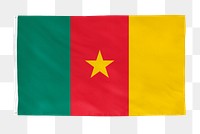 Cameroon png flag, national symbol, transparent background