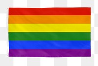 Rainbow png flag, LGBTQ symbol, transparent background