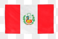 Peru png flag, national symbol, transparent background