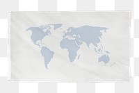 World map png flag sticker, transparent background